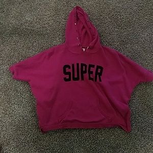 Kids sweatshirt crop with short sleeves